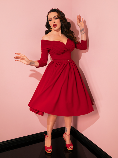 red tea dress