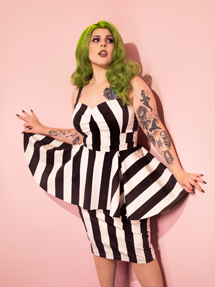 BEETLEJUICE™ Ghost with the Most Peplum Dress