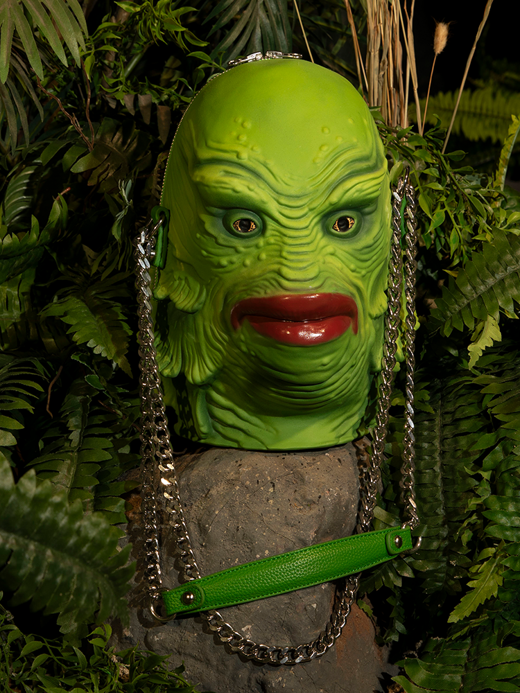 Add a touch of classic Hollywood horror to your outfit with the Creature from the Black Lagoon Monster Bag, perfect for any occasion.