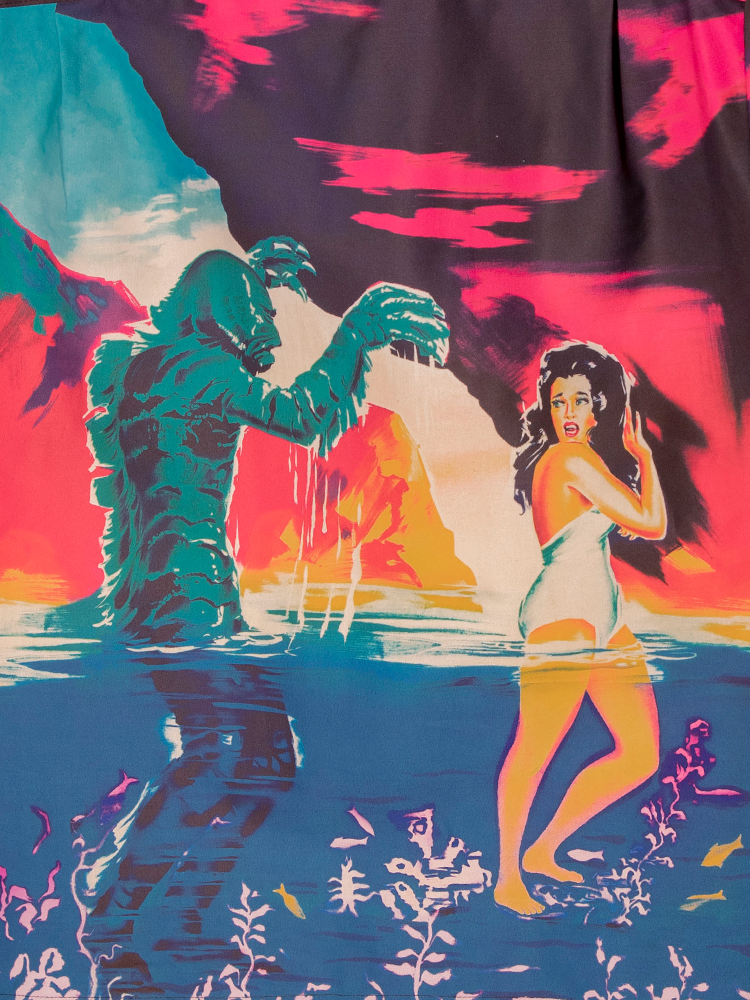 PRE-ORDER - Universal Monsters: CREATURE FROM THE BLACK LAGOON™ Vintage Movie Poster Skirt in Teal