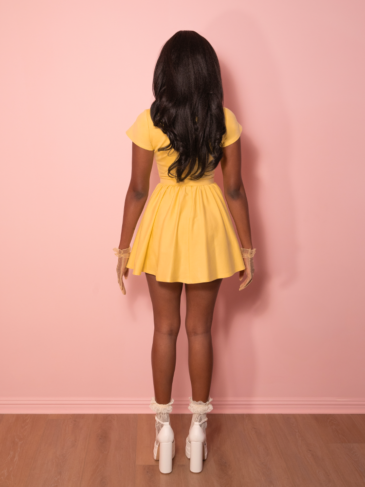 PRE-ORDER - Avon Swing Dress in Pastel Yellow MINI - Vixen by Micheline Pitt