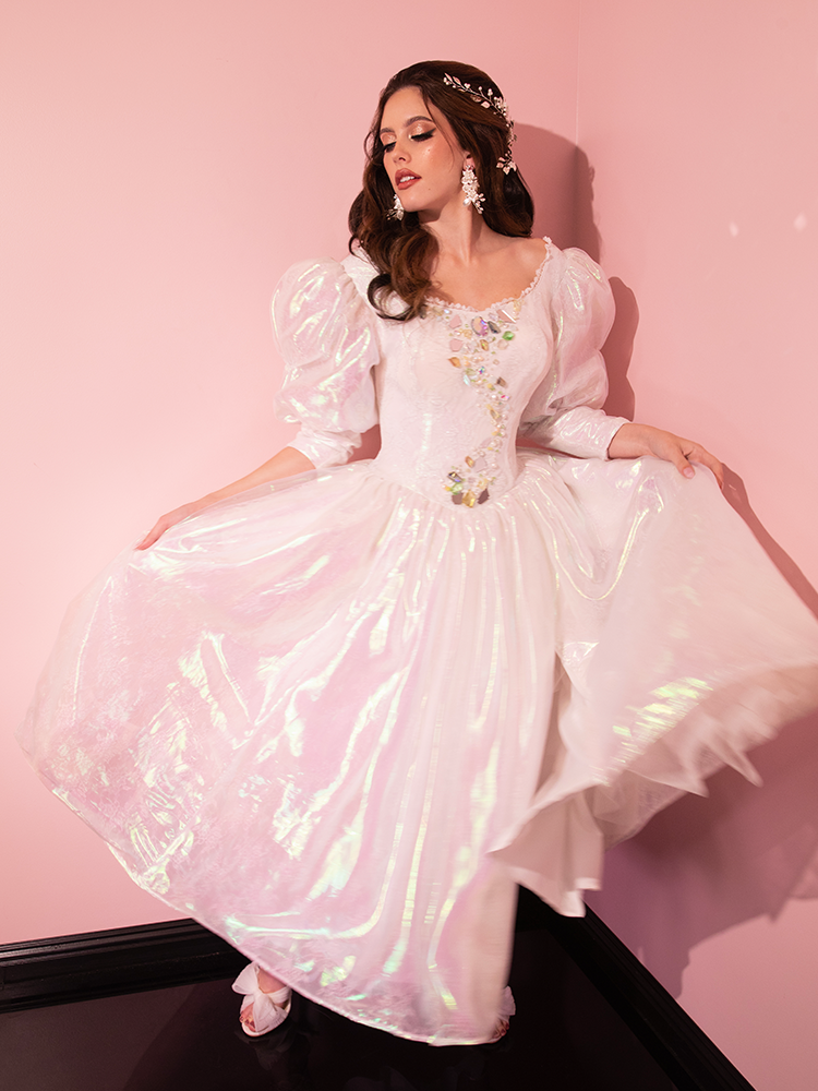 LABYRINTH™ Sarah Goblin Ball Gown in Pearlescent White | Retro Clothes ...