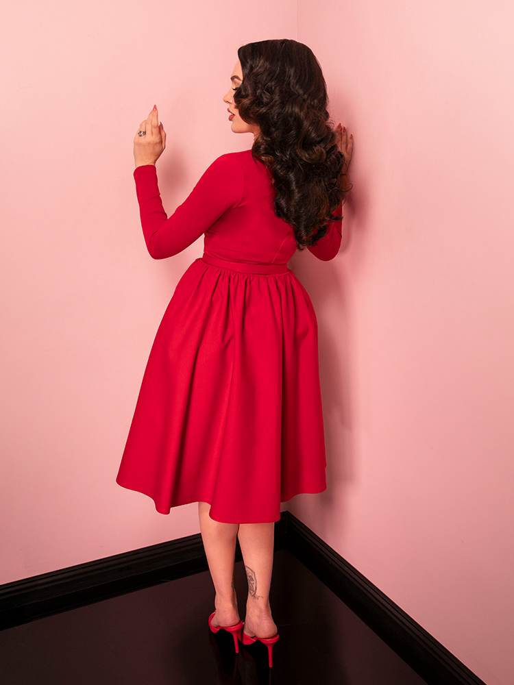 PRE-ORDER - Troublemaker Swing Dress in Red - Vixen by Micheline Pitt